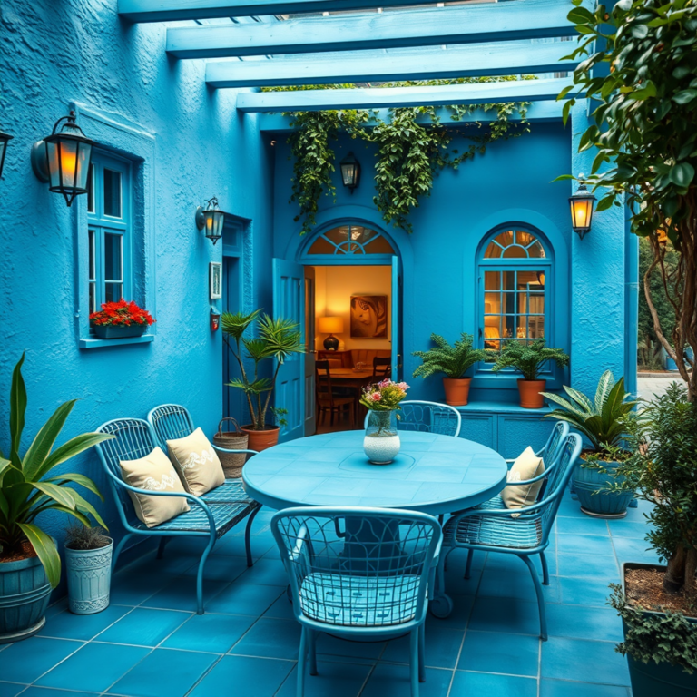 15 Stunning Ideas to Transform Your Outdoor Patio into a Blue Paradise