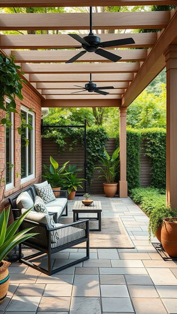 20 Fabulous Ideas to Create an All-Weather Patio You’ll Love! - 20. Lush Greenery and Landscaping
