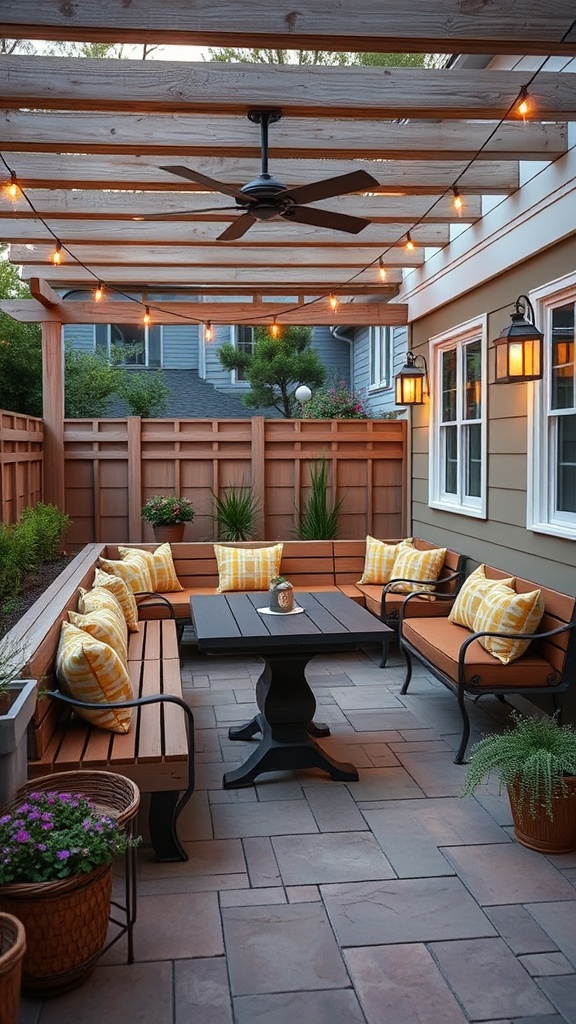 20 Fabulous Ideas to Create an All-Weather Patio You’ll Love! - 14. Built-In Benches