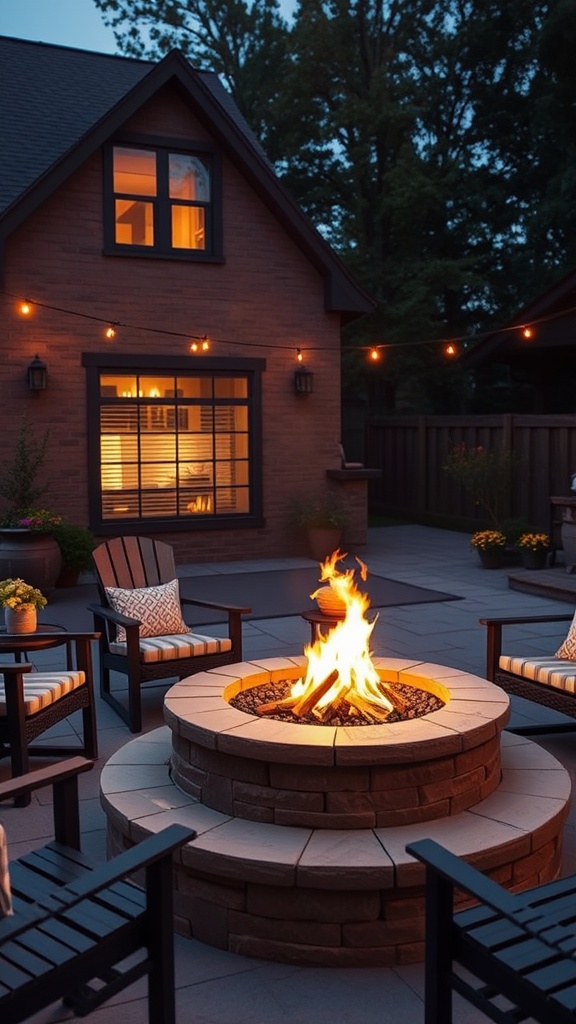 20 Fabulous Ideas to Transform Your Back Patio into a Dream Space - 5. Fire Pit: Warm Up with Friends and Family
