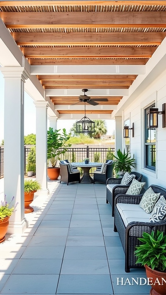 20 Bright and Breezy Ideas for Your Coastal Patio - 19. Pergolas: Create Shade and Style