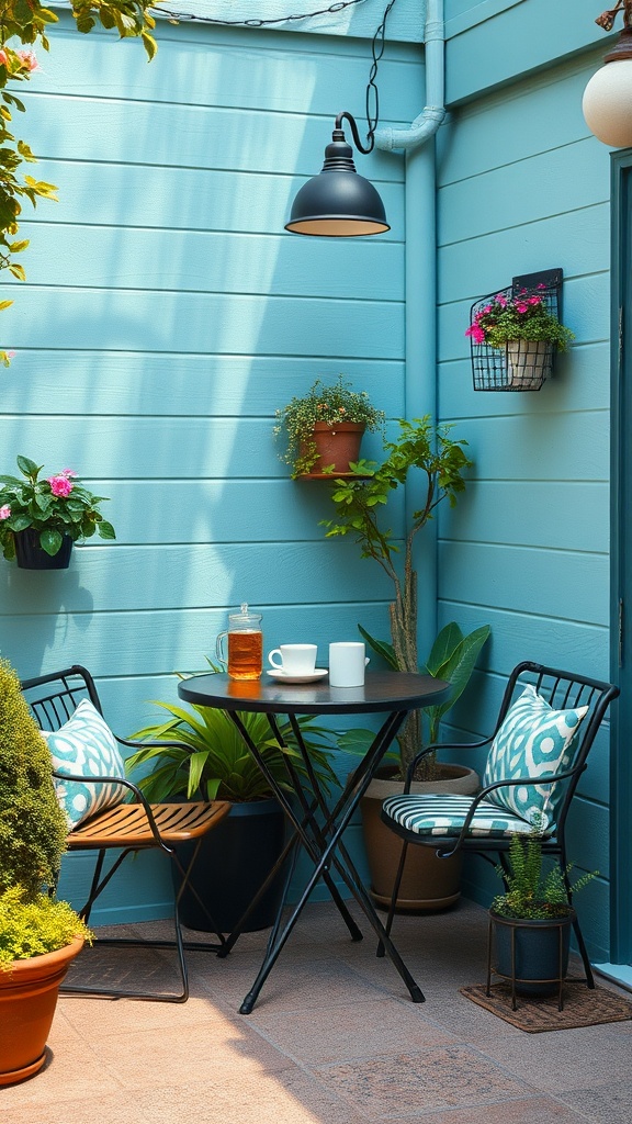 20 Cozy Patio Ideas You’ll Love This Summer! - 8. Create a Bistro Corner for Coffee Dates