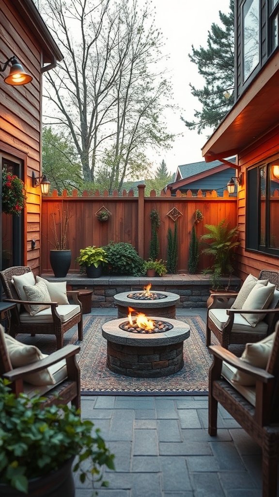 20 Cozy Patio Ideas You’ll Love This Summer! - 3. Create a Fire Pit for Warmth and Ambiance