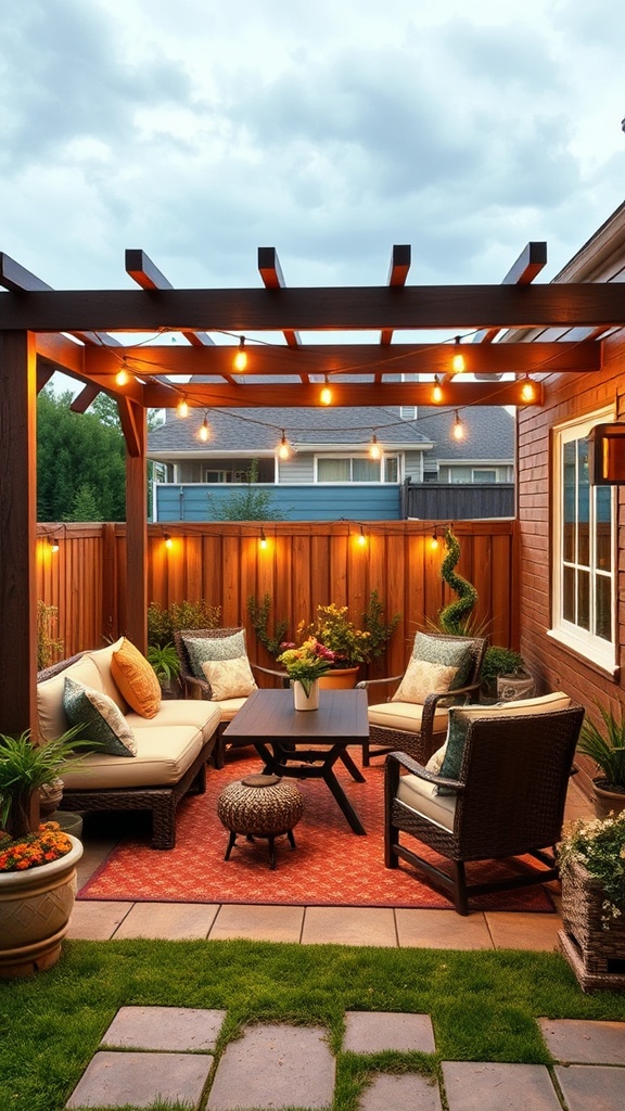 20 Cozy Patio Ideas You’ll Love This Summer! - 17. Install a Pergola for a Touch of Class