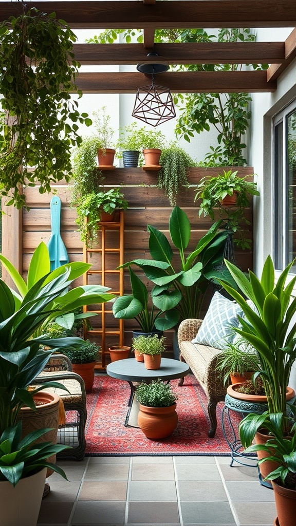 20 Cozy Patio Ideas You’ll Love This Summer! - 5. Use Potted Plants for a Lush Escape