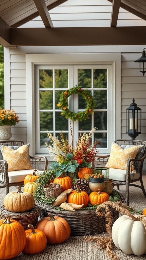 20 Cozy Ideas to Transform Your Fall Patio - Create a Nature-Inspired Centerpiece