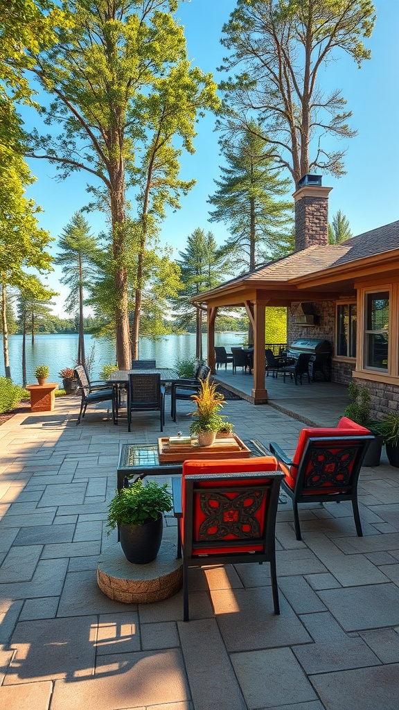 20 Stunning Ideas for Lake House Patios That Will Make You Want to Relax - 12. Water's Edge: Build a Patio That Flows to the Lake