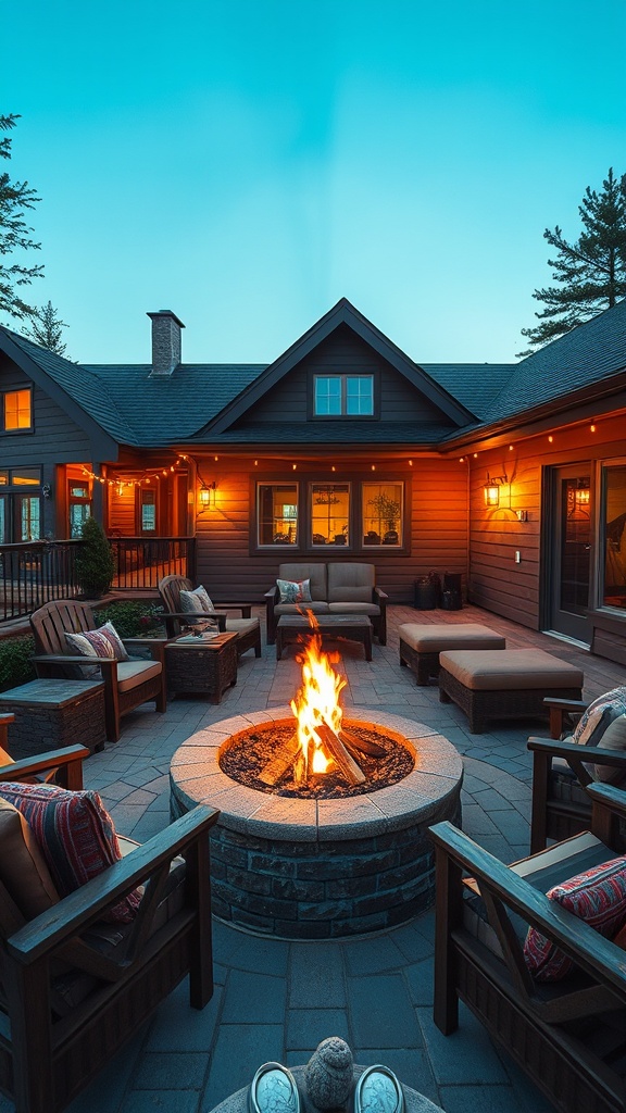 20 Stunning Ideas for Lake House Patios That Will Make You Want to Relax - 1. Cozy Fire Pit Corner: Where Stories Come to Life