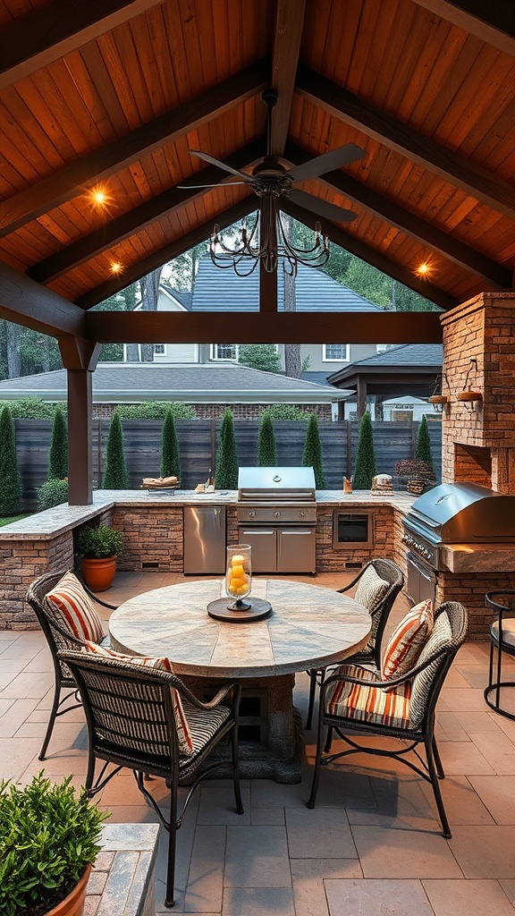 20 Stunning Large Backyard Patio Ideas to Transform Your Outdoor Space! - 8. Outdoor Kitchen: Cook and Entertain Like a Pro