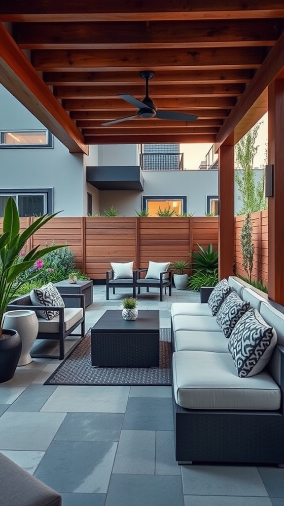 20 Modern Patio Ideas to Transform Your Outdoor Space - 16. Integrated Seating Solutions