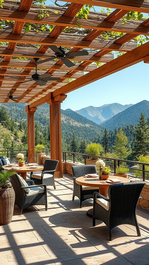 20 Stunning Mountain Patio Ideas to Elevate Your Outdoor Space - 14. Breezy Pergolas