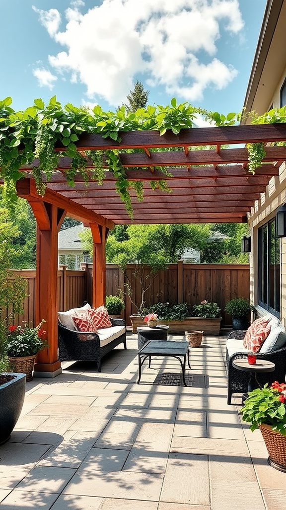 20 Stunning Pergola Patio Ideas to Transform Your Outdoor Space - 16. Multi-Level Magic: Add Depth to Your Space