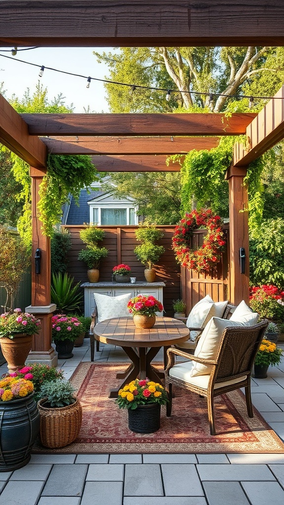 20 Stunning Pergola Patio Ideas to Transform Your Outdoor Space - 20. Seasonal Decor: Change Up Your Style Year-Round