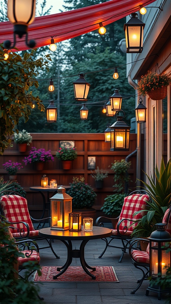 20 Retro Patio Ideas That Will Make You Smile! - 14. Nostalgic Patio Lanterns
