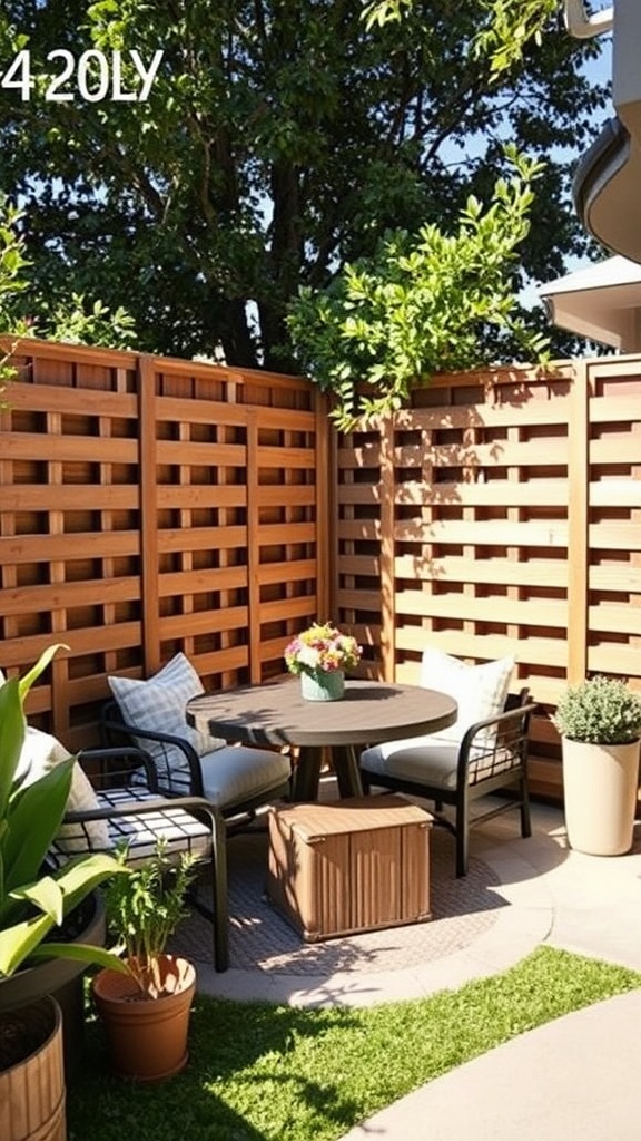 20 Fabulous Ideas to Transform Your Small Backyard Patio - 12. DIY Privacy Screens for Intimacy