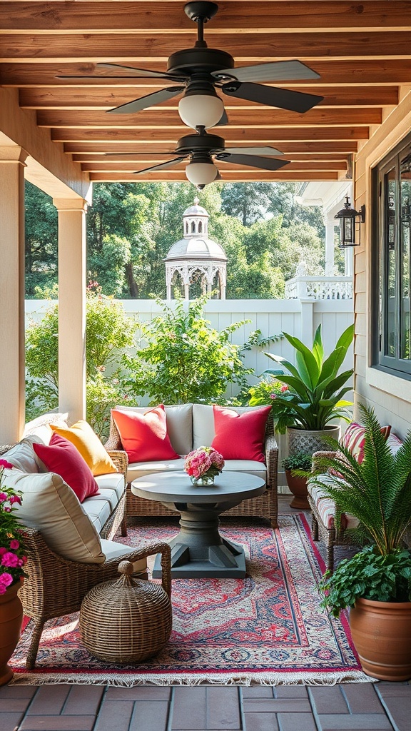20 Fabulous Ideas to Transform Your Summer Patio - 2. Brighten Up with Colorful Pillows
