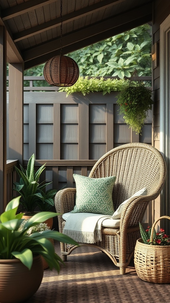 20 Creative Ideas to Transform Your Wicker Patio into a Cozy Oasis - 2. Create a Reading Nook with a Wicker Chair