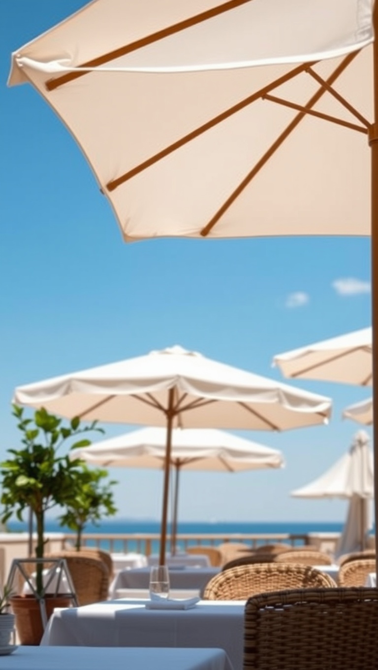 20 Stunning Ideas for Magical Al Fresco Dining Decor - 9. Chic Umbrellas for Shade and Style