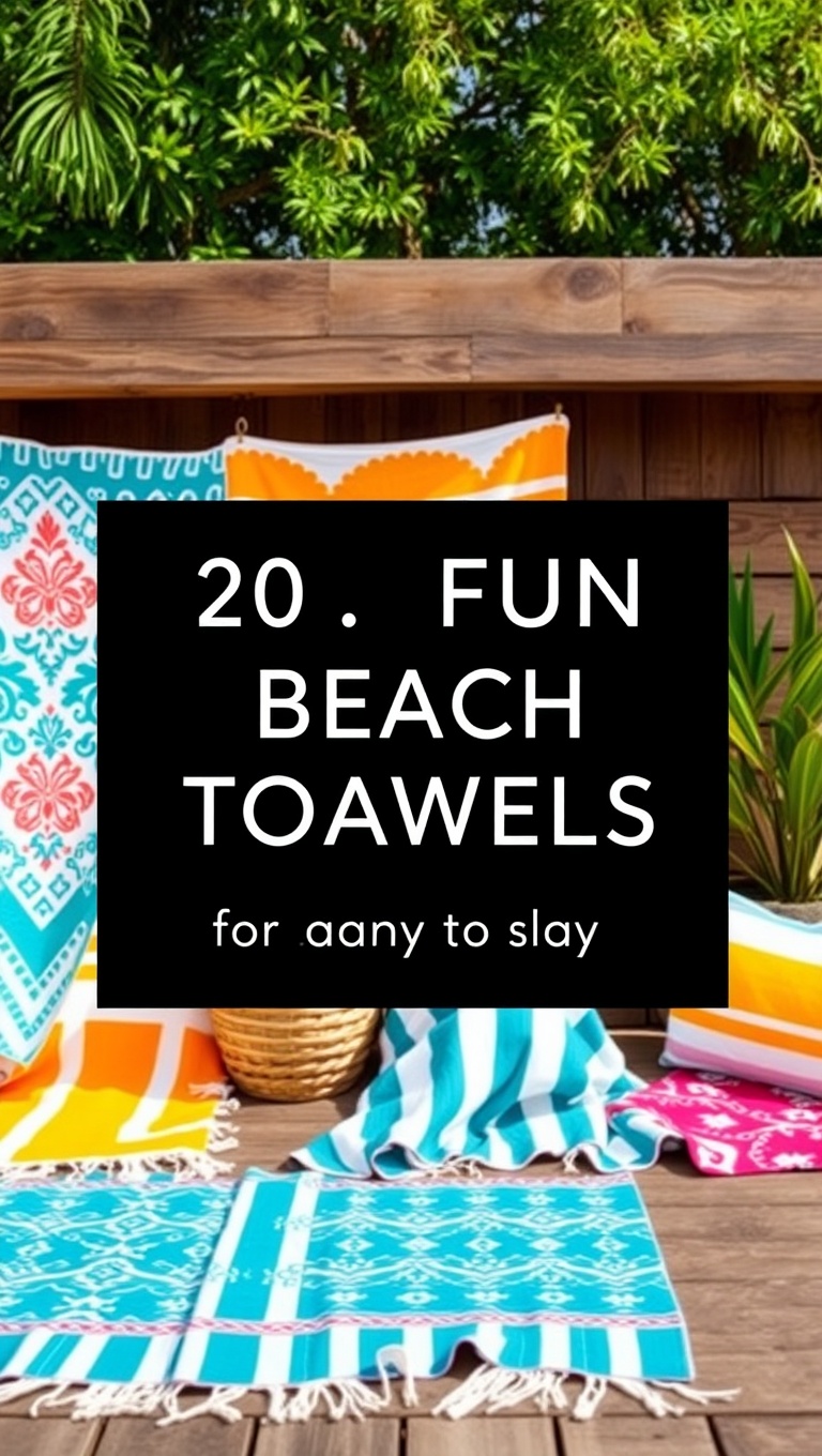 20 Bohemian Patio Textiles to Transform Your Outdoor Space - 20. Fun Beach Towels: Stylish and Functional for Sunny Days
