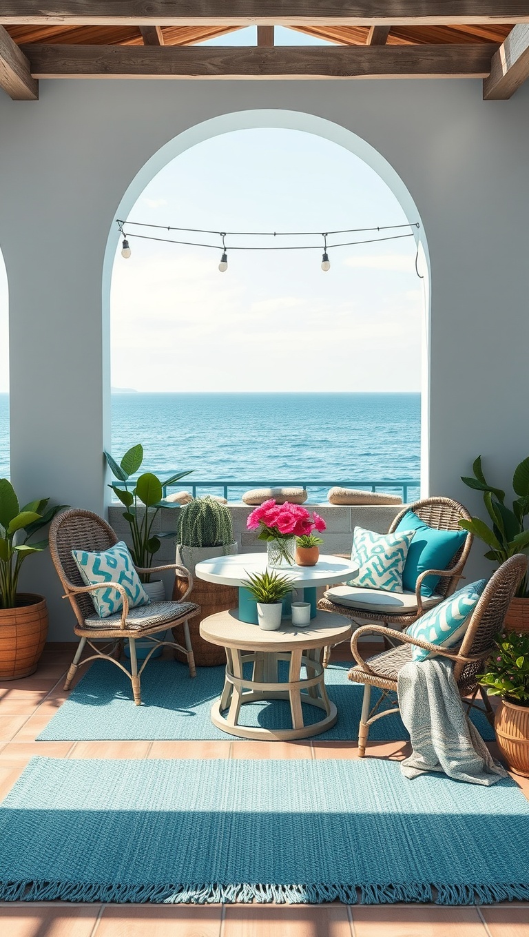 20 Coastal Decor Ideas to Transform Your Patio into a Seaside Paradise - 2. Ocean-Inspired Color Palette: Blues, Greens, and Turquoises