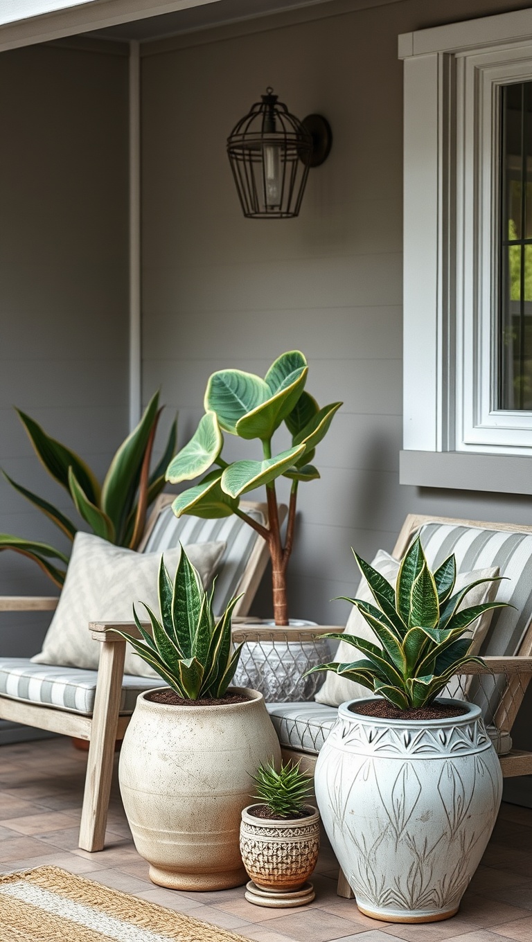 20 Coastal Decor Ideas to Transform Your Patio into a Seaside Paradise - 11. Coastal Plants: Bring Nature to Your Patio