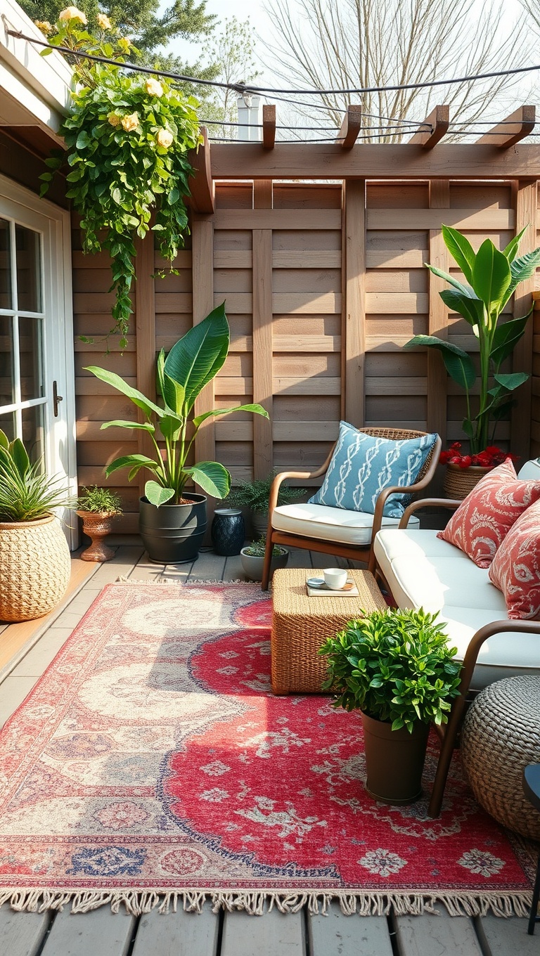 20 Cozy Patio Rug Ideas to Transform Your Outdoor Space - 9. Eco-Friendly Choices: Recycled Materials