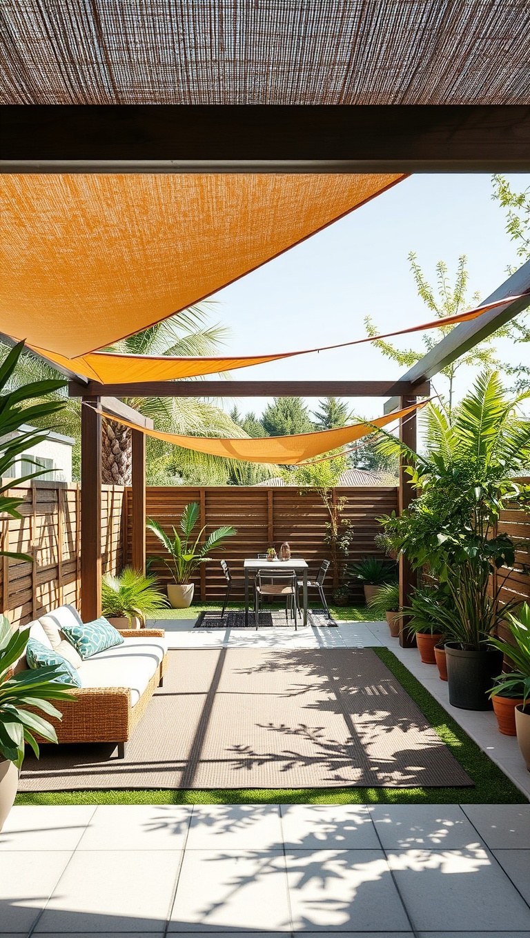 20 Creative Ideas for an Eco-Friendly Patio Makeover - 14. Natural Shade Solutions: From Trees to Canopies