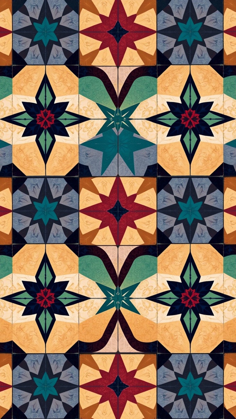 20 Stunning Geometric Patio Patterns to Transform Your Outdoor Space - 19. Colorful Geometric Tiles