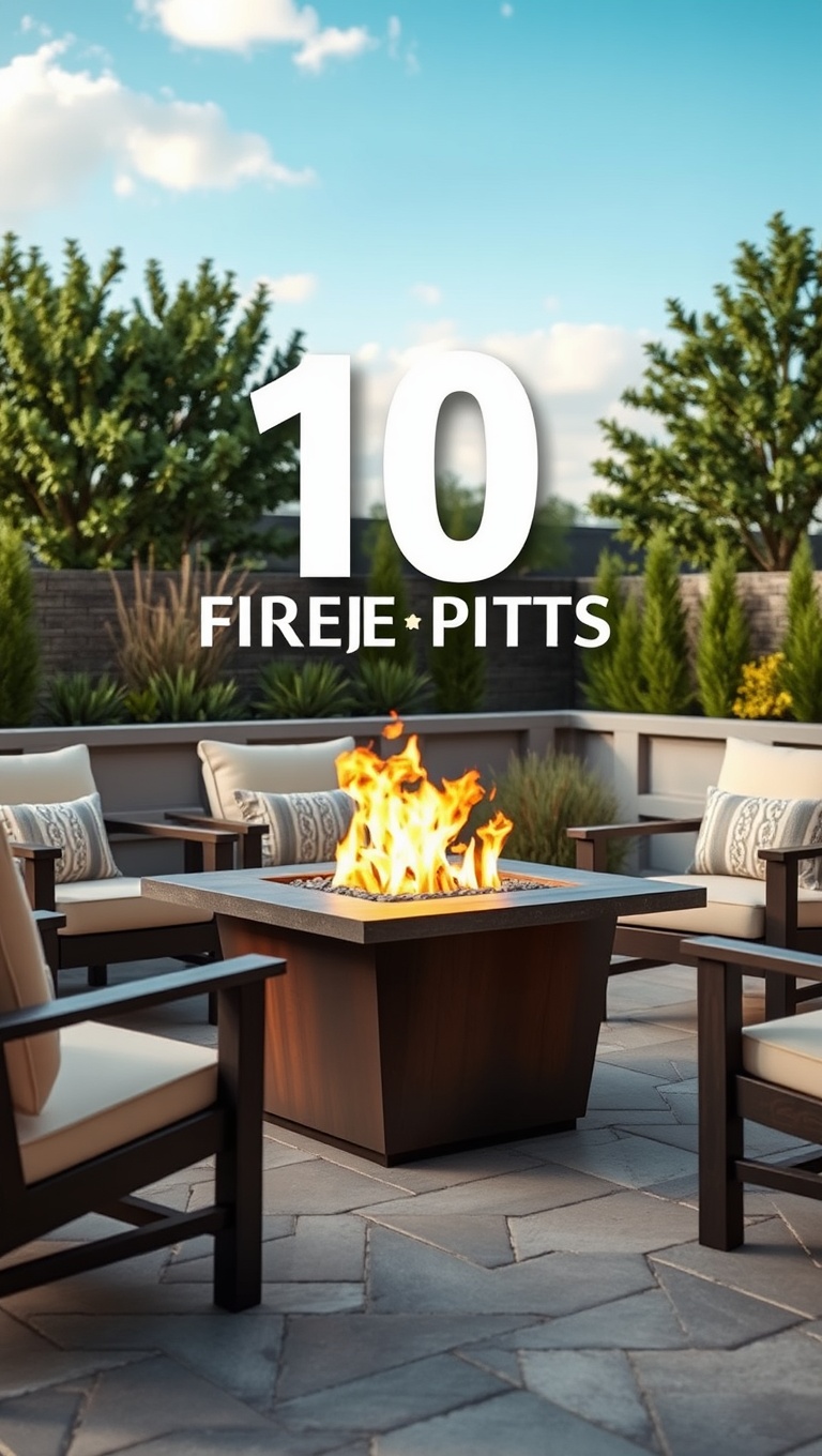 20 Hot Ideas and Inspiration for Modern Patio Fire Pits - 10. Fire Pits with Adjustable Height