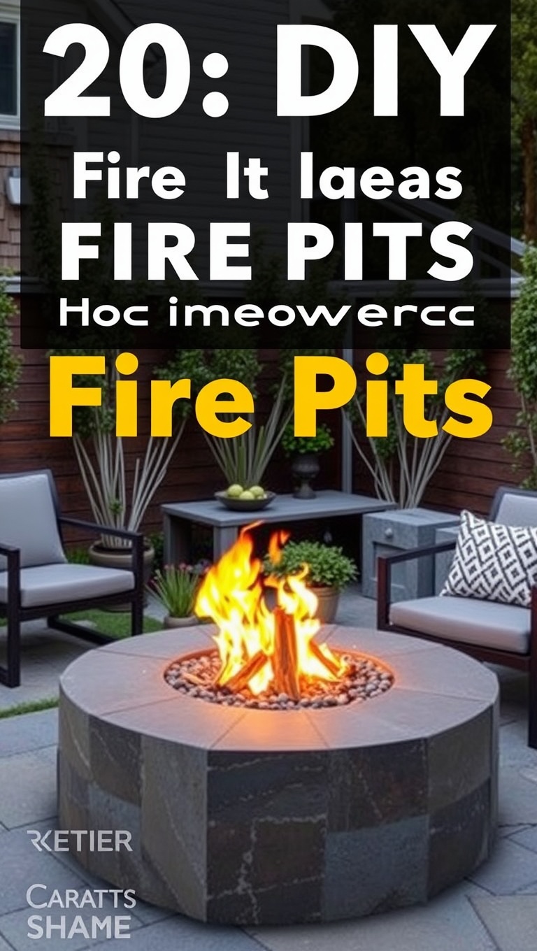 20 Hot Ideas and Inspiration for Modern Patio Fire Pits - 20. DIY Fire Pit Ideas for the Crafty Homeowner