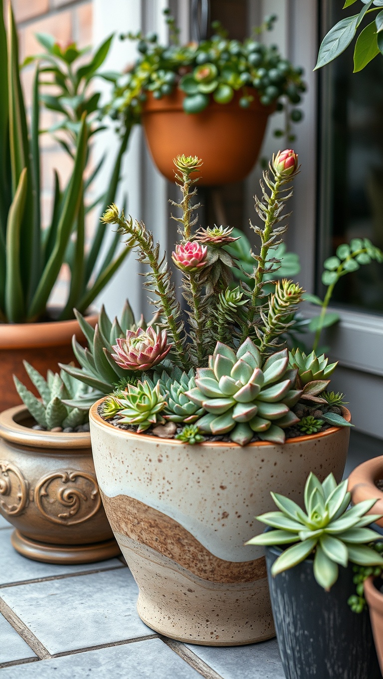 20 Creative Outdoor Art and Craft Ideas to Brighten Your Space - Succulent Planter Art: Quirky Greenery