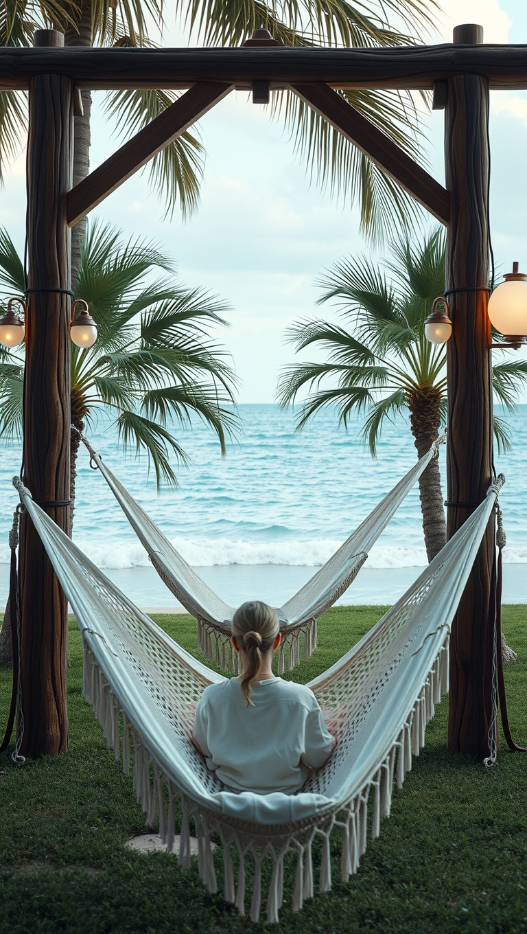 20 Creative Ideas for the Perfect Outdoor Movie Night! - 20. Relaxing Hammocks: For a Chill Movie Experience