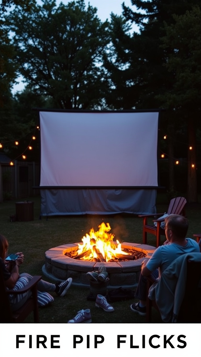 20 Creative Ideas for the Perfect Outdoor Movie Night! - 8. Fire Pit Flicks: Enjoy a Movie by the Fire