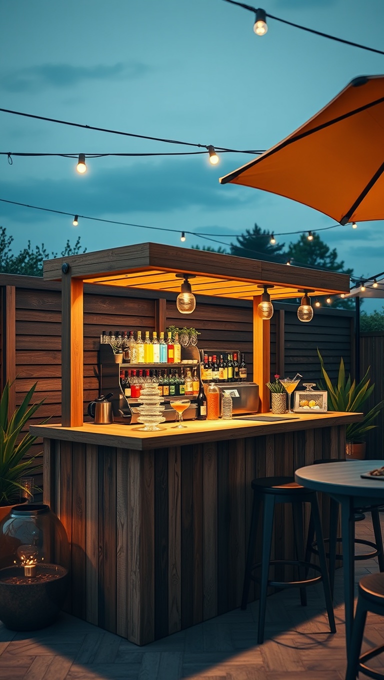 20 Creative Ideas for Your Perfect Patio Drink Station - 18. Craft Cocktail Station