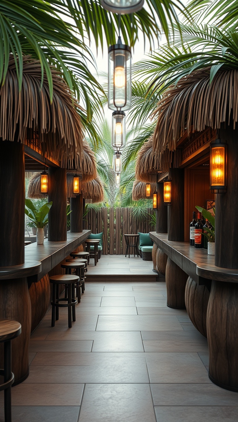 20 Creative Ideas for Your Perfect Patio Drink Station - 5. Tropical Tiki Bar