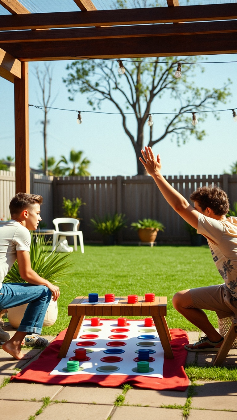 20 Fun and Creative Patio Games and Activities to Keep You Entertained - 9. Outdoor Twister: Get Your Stretch On