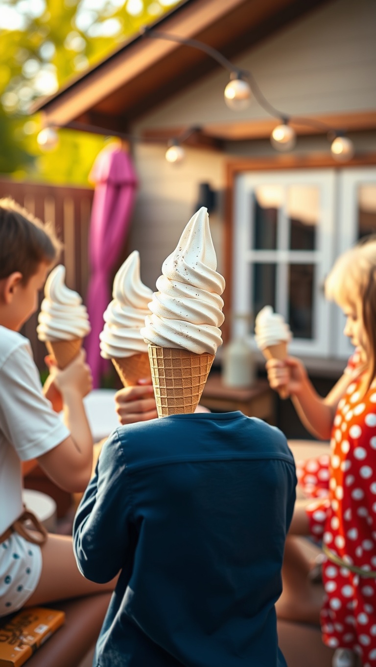 20 Fun and Creative Patio Games and Activities to Keep You Entertained - 18. Ice Cream Cone Relay: Sweet and Silly