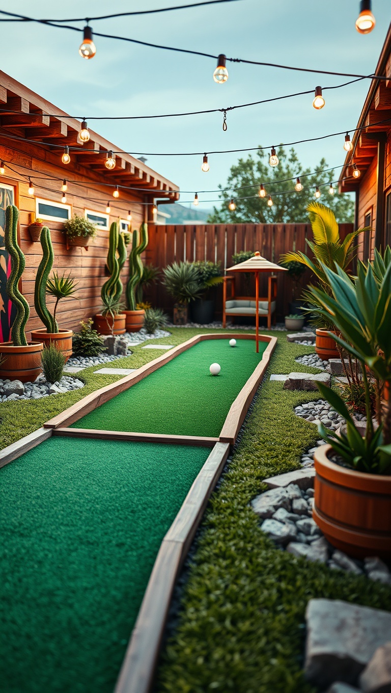 20 Fun and Creative Patio Games and Activities to Keep You Entertained - 7. Mini Golf Course: Create Your Own Green