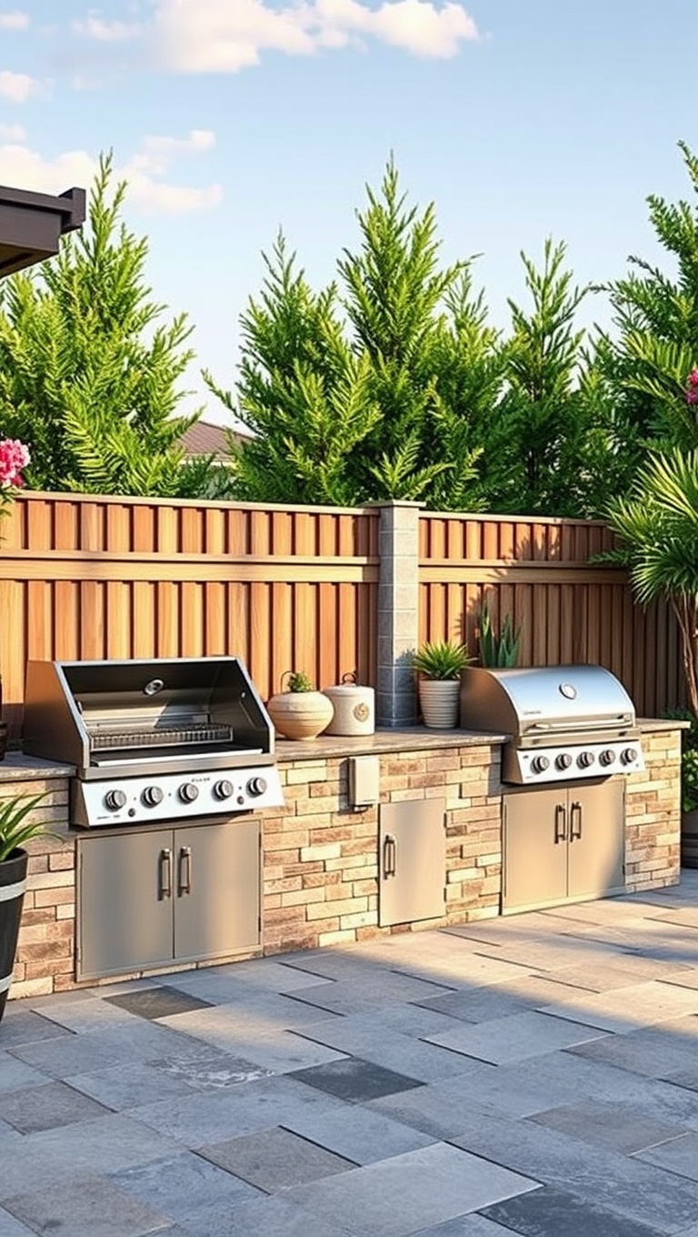20 Creative Ideas for the Perfect Patio Grilling Station - 9. Outdoor Kitchen with Sink