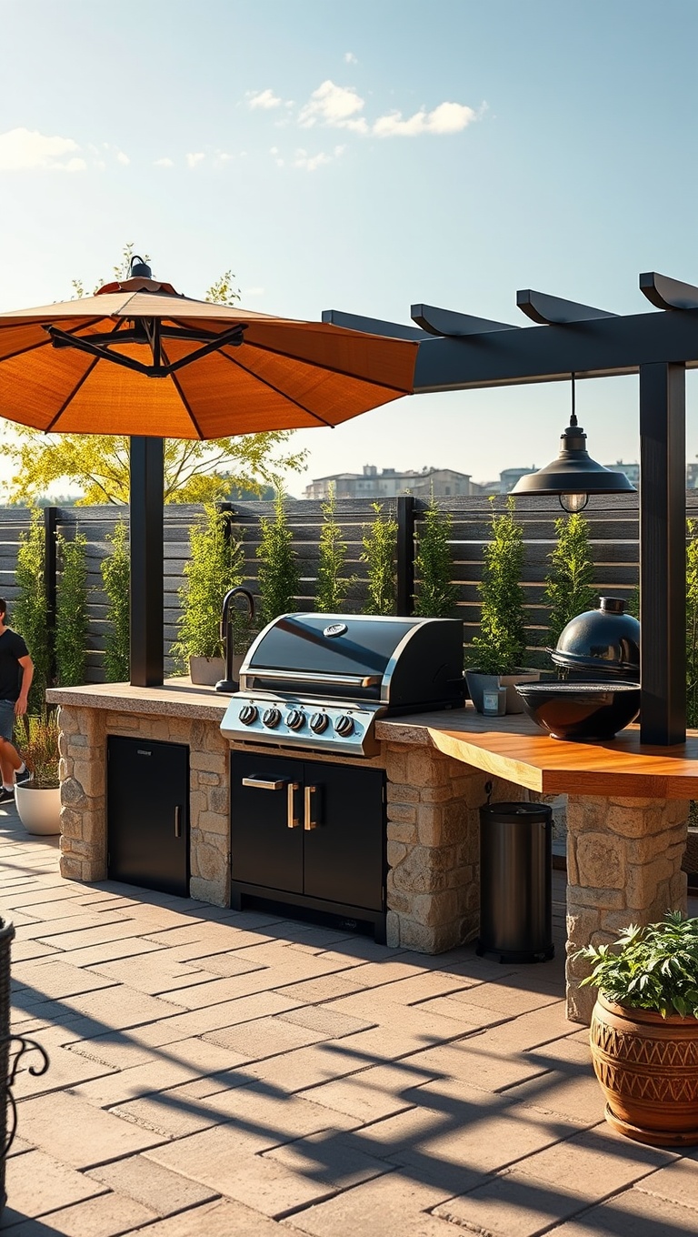 20 Creative Ideas for the Perfect Patio Grilling Station - 19. Family-Friendly Grilling Zone
