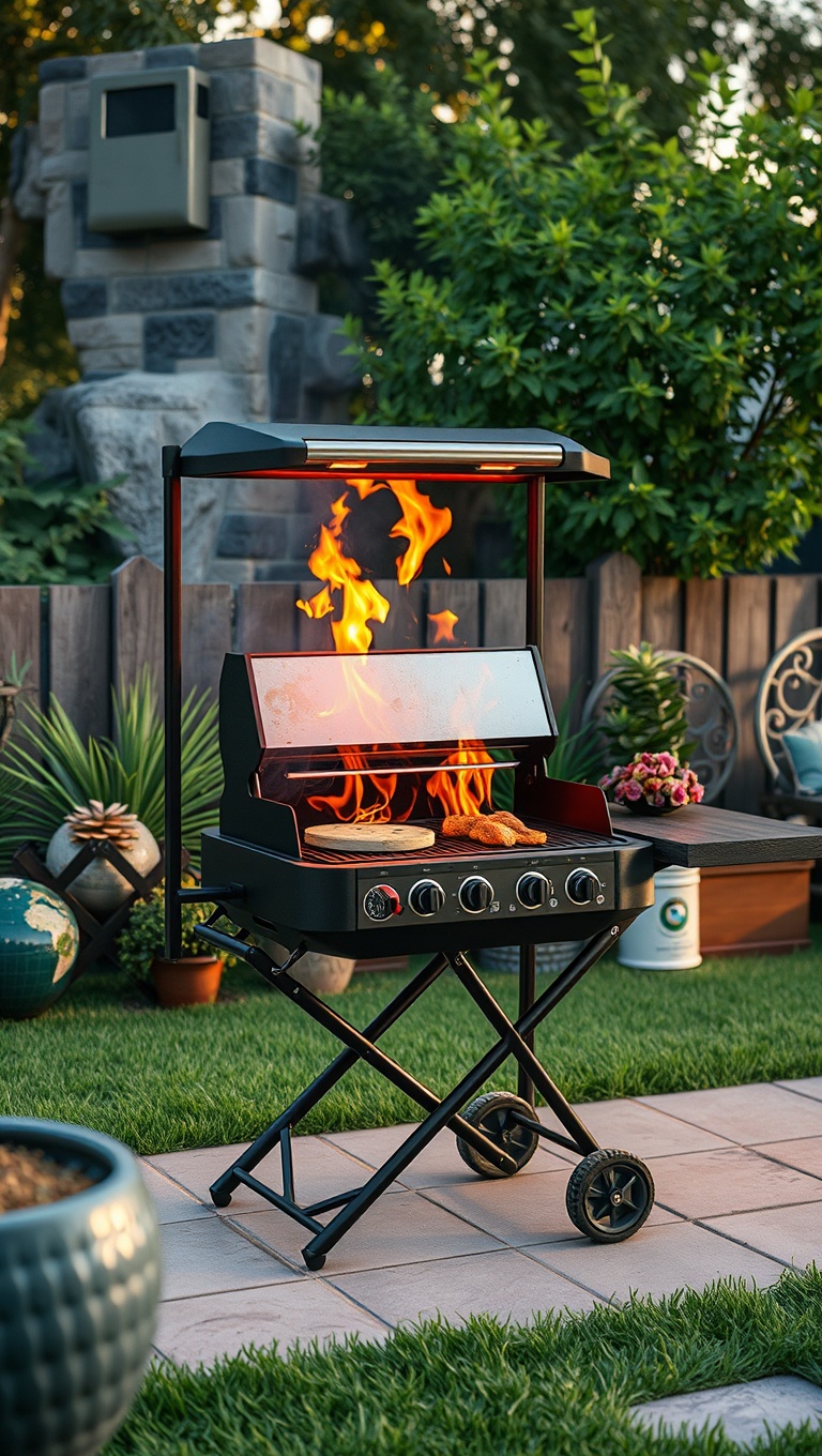 20 Creative Ideas for the Perfect Patio Grilling Station - 8. Compact Foldable Grilling Solutions