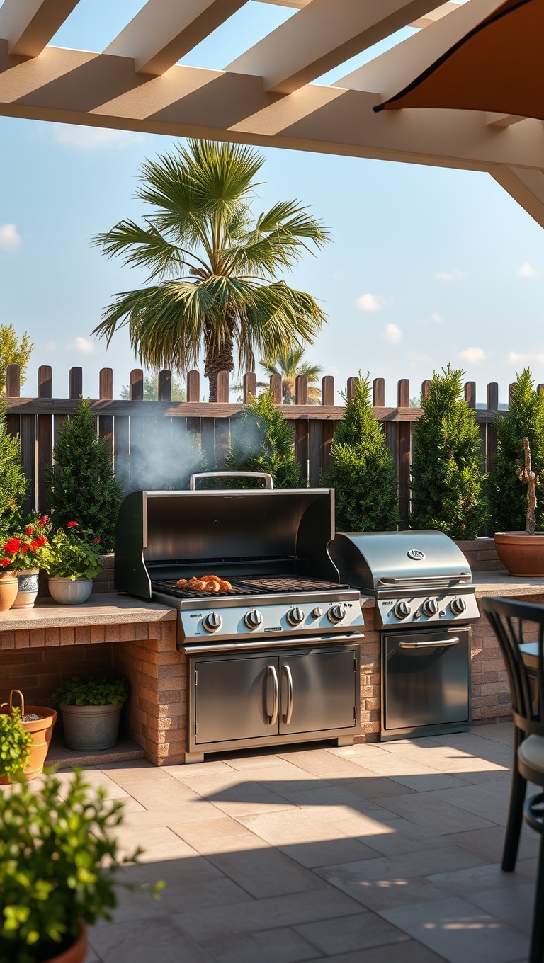 20 Creative Ideas for the Perfect Patio Grilling Station - 11. Built-In BBQ with Storage