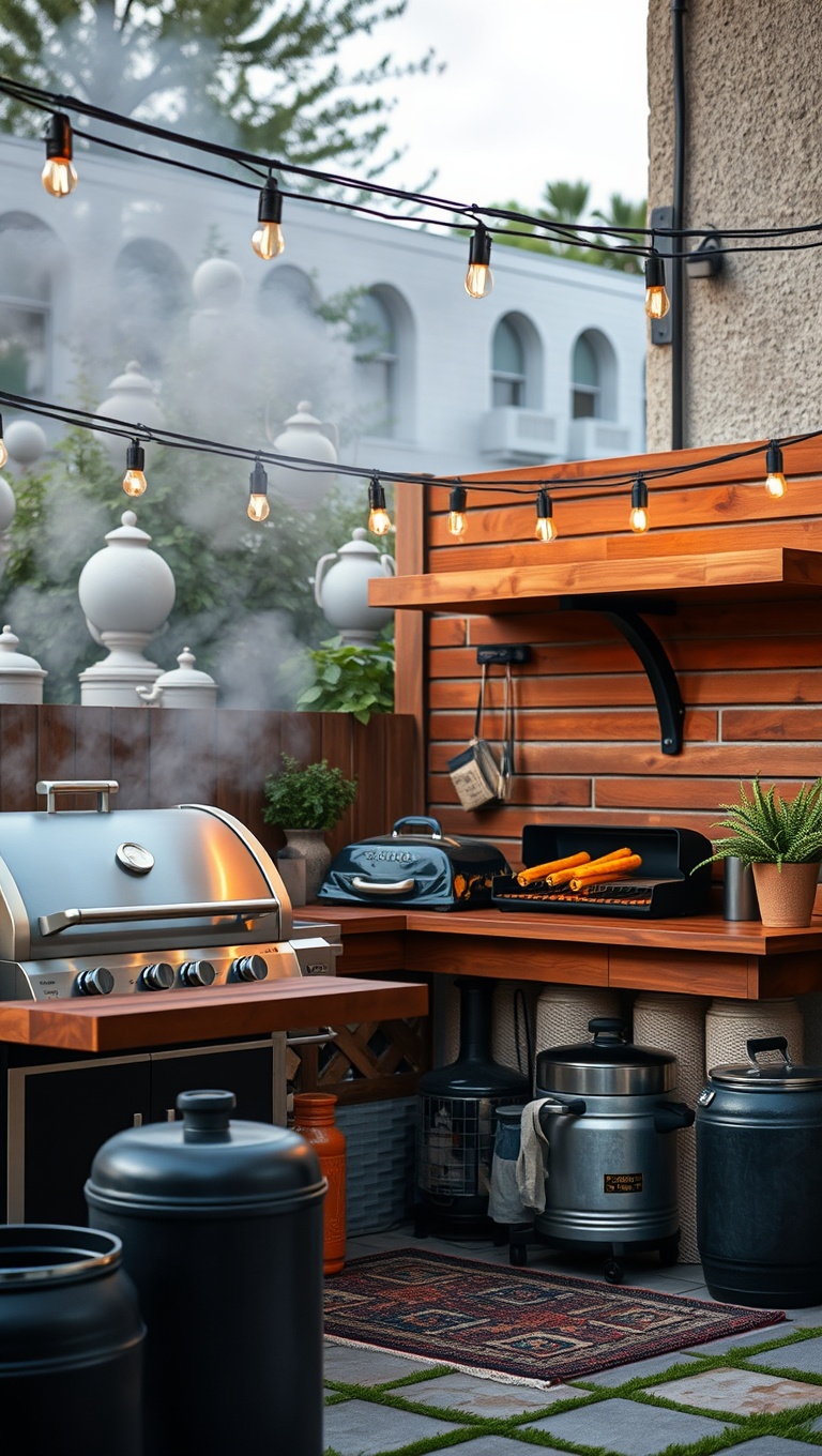 20 Creative Ideas for the Perfect Patio Grilling Station - 1. The Classic Charcoal Setup