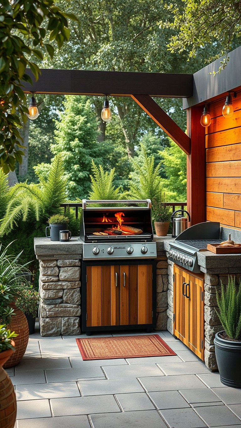 20 Creative Ideas for the Perfect Patio Grilling Station - 17. Eco-Friendly Grilling with Solar Power