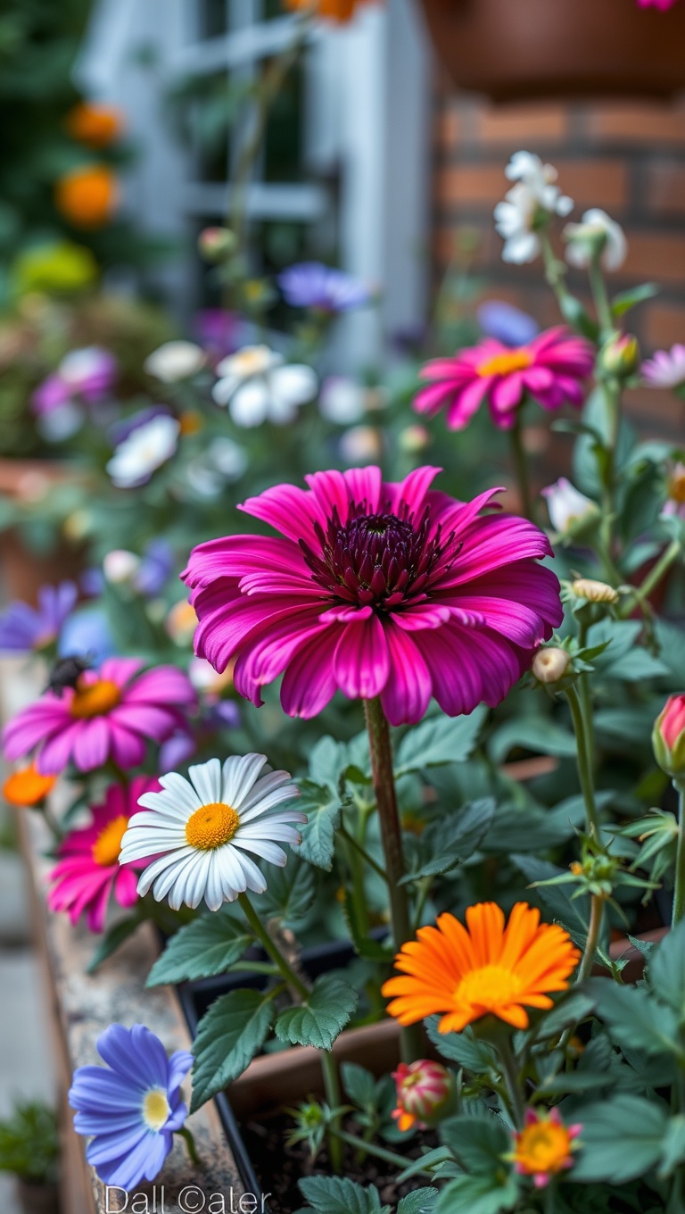 20 Creative Ideas for Your Patio Herb Garden: Grow Freshness Right at Home! - 11. Edible Flower Herb Garden: Beauty and Flavor Combined