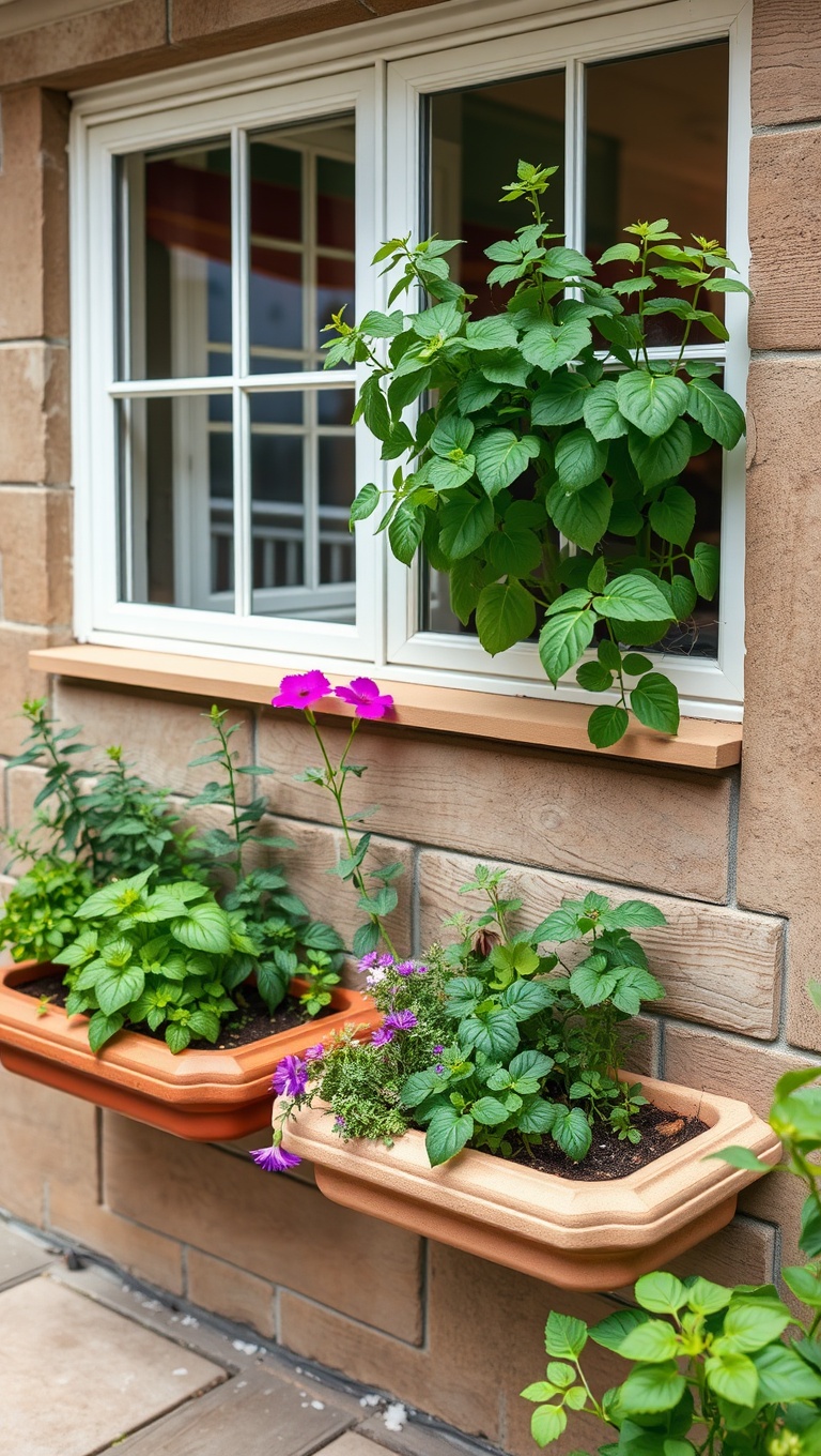20 Creative Ideas for Your Patio Herb Garden: Grow Freshness Right at Home! - 8. Window Boxes: Perfect for Small Patios