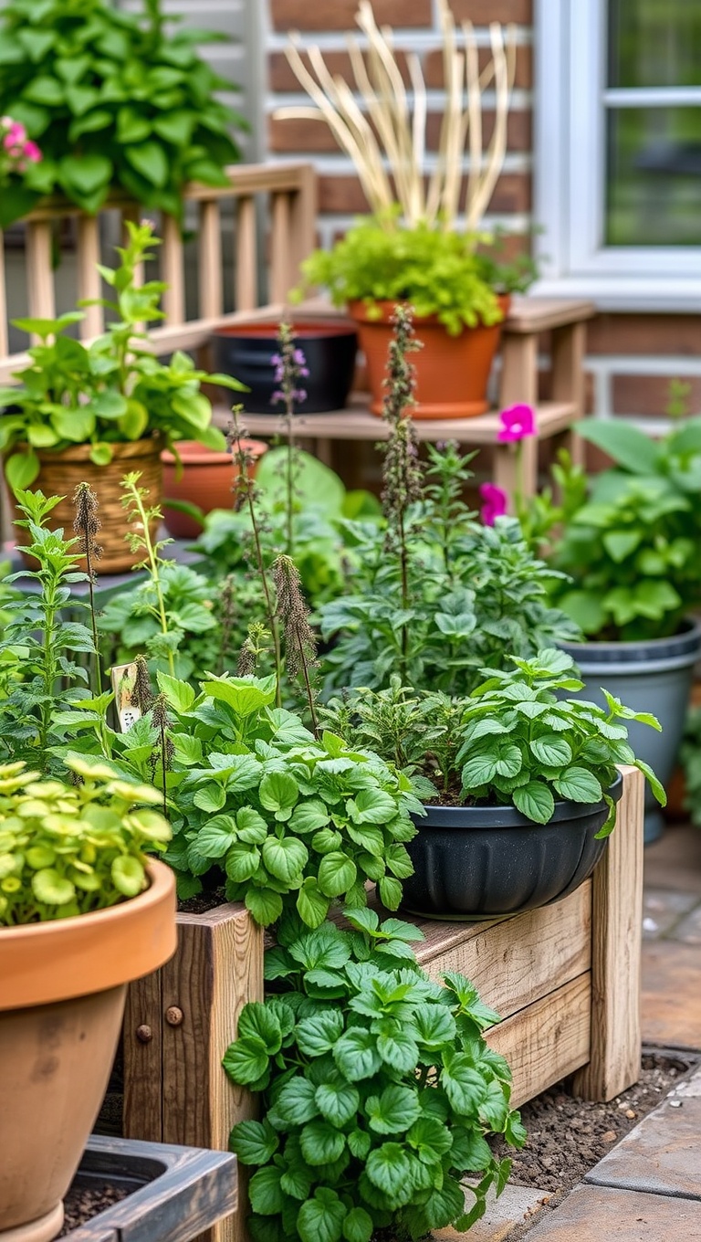 20 Creative Ideas for Your Patio Herb Garden: Grow Freshness Right at Home! - 13. Herb and Veggie Combo Garden: Grow More in Less Space