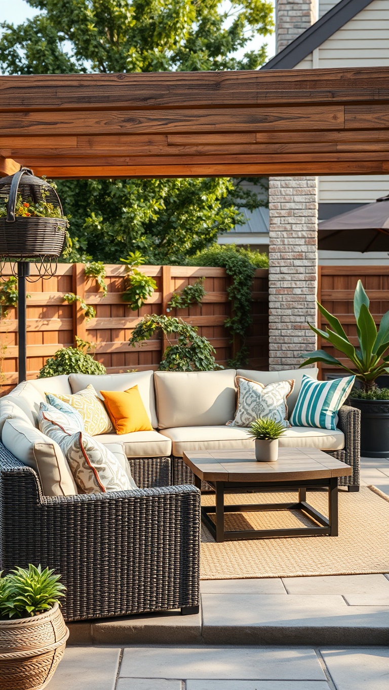 20 Creative Patio Seating Arrangements to Transform Your Outdoor Space - Outdoor Sectional for Family Gatherings