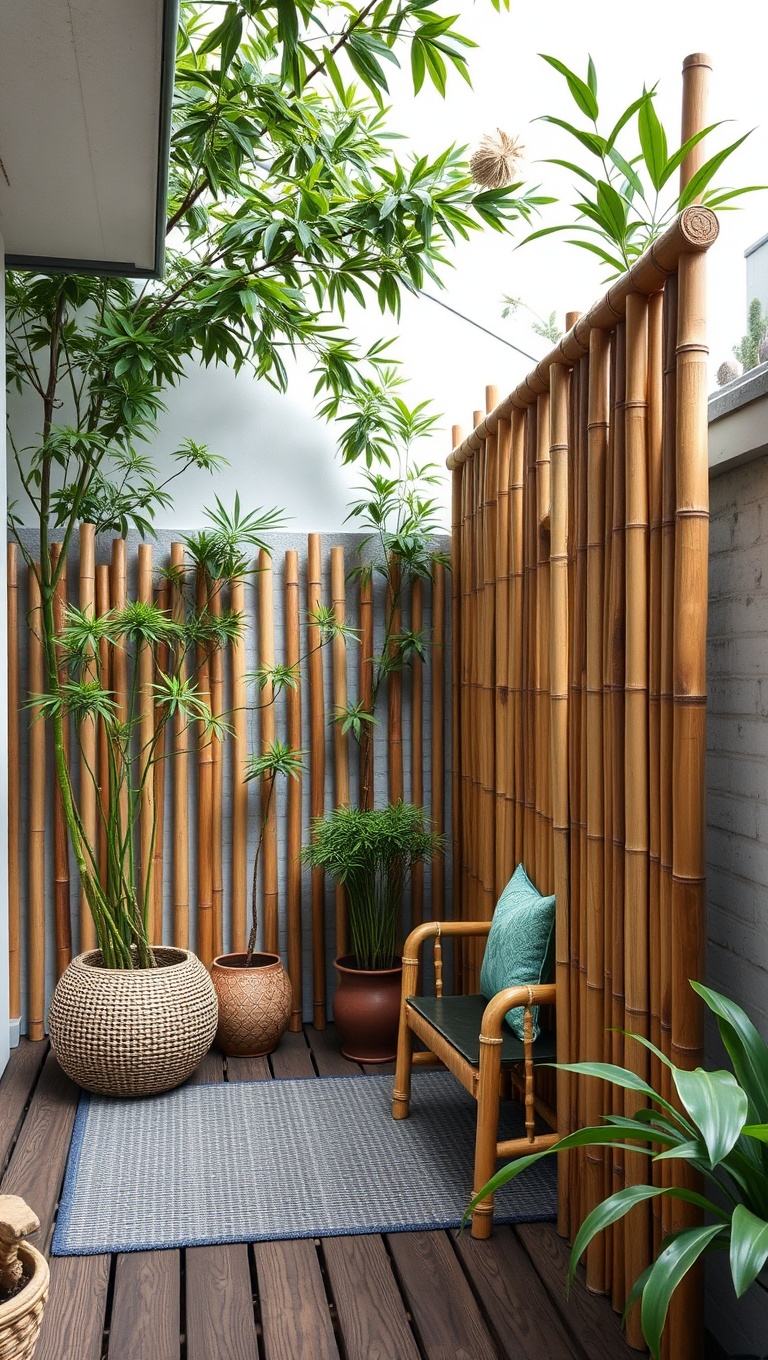 20 Inspiring Ideas to Transform Your Patio into a Yoga Oasis - 18. Bamboo Privacy Screen: Create a Secluded Space for Mindfulness
