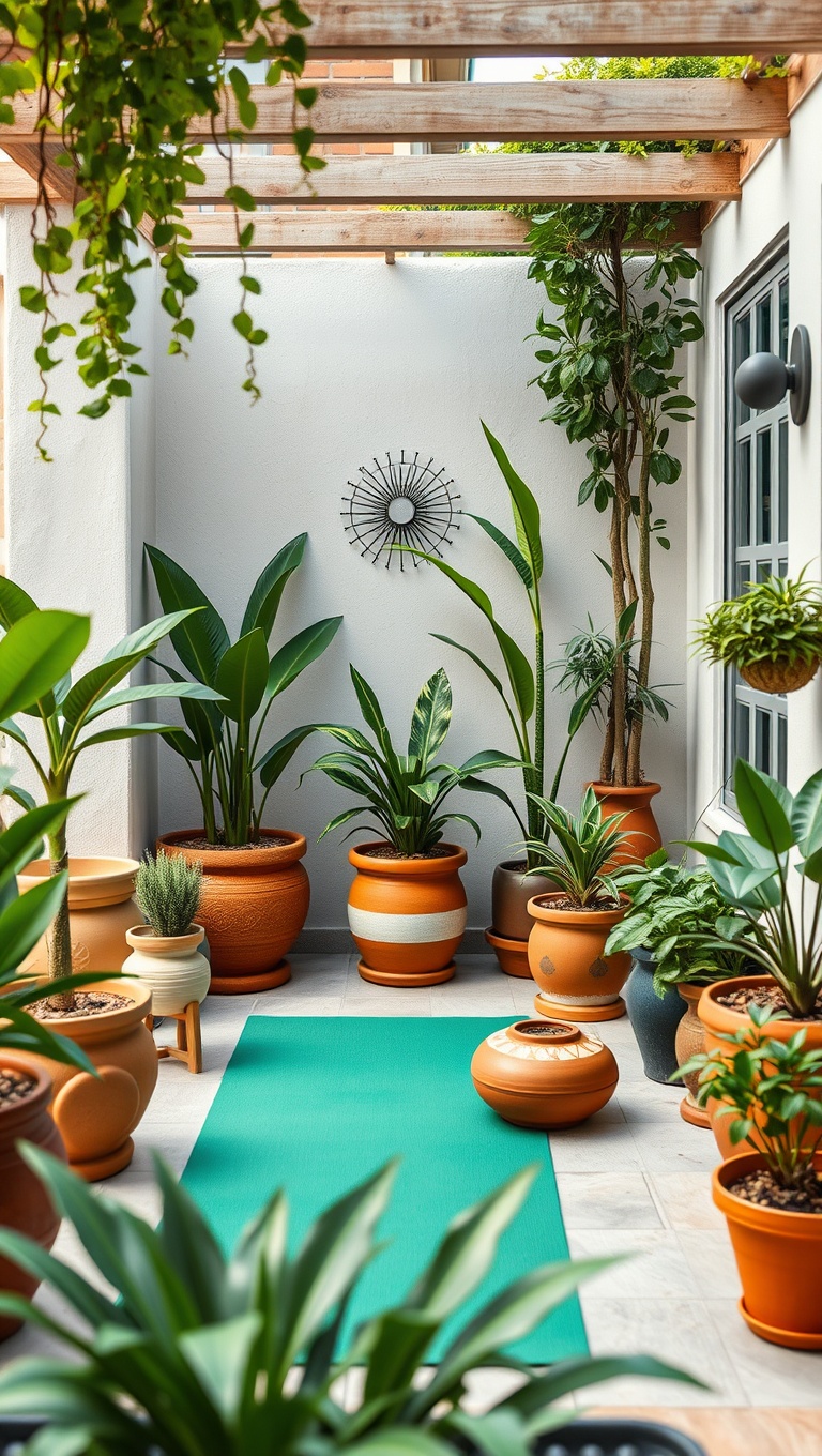 20 Inspiring Ideas to Transform Your Patio into a Yoga Oasis - 8. Potted Plants: Surround Yourself with Lush Greenery